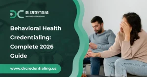 Behavioral Health Credentialing services are listed in the image