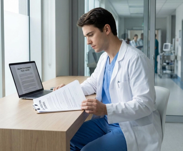Malpractice insurance face sheet for MCNA Dental credentialing