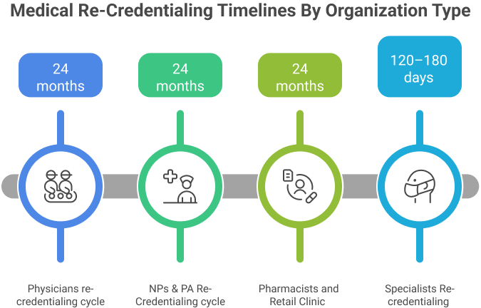 Medical Re-Credentialing Timelines By Organization Type